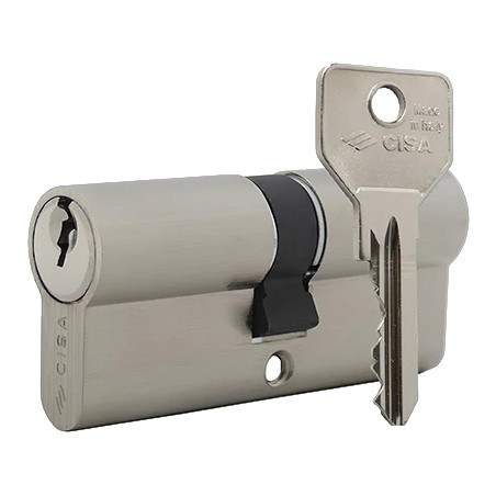 Циліндр CISA C2000 70 (35*35) нікель матовий 3 ключі