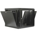 Шафа 19" 9U 600x600x507мм акрилове скло чорна