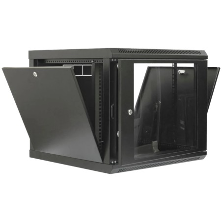 Шафа 19" 9U 600x600x507мм акрилове скло чорна