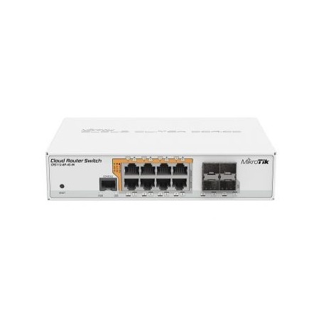 Комутатор 8 портів керований MikroTik CRS112-8P-4S-IN PoE