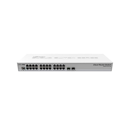 Комутатор 24 порти керований MikroTik CRS326-24G-2S+RM L2