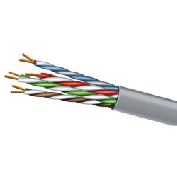 Кабель ЗЗКМ (UTP мідь внутрішній 0,48) Cat. 5e U/UTP 4x2x0,48, бухта 305м.(7091013)