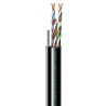Кабель кручена пара ЗЗКМ (UTP мідь вуличний з тросом) Cat. 5e U/UTP РЕ steel cord 4x2x24 AWG (k) трос (70910181) бухта 500м.
