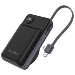 Повербанк Choetech B696 20 000мА•г Black з магнітною зарядкою