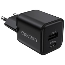 Адаптер Choetech PD5012 mini Black PD30W GAN A+C