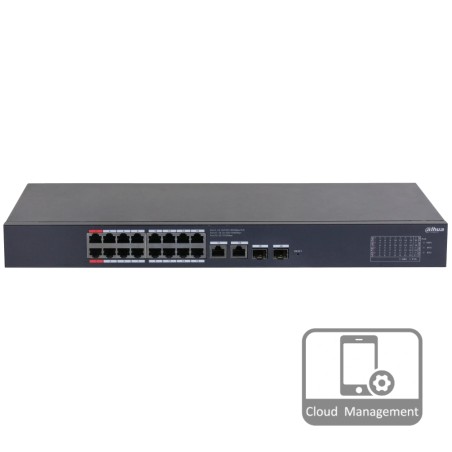 Комутатор 20 портів керований Dahua DH-CS4220-16GT-190 PoE