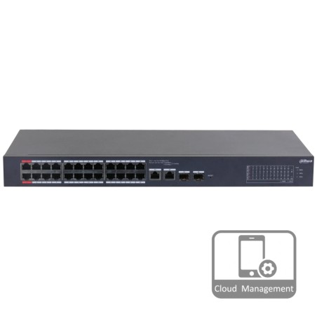 Комутатор 28 портів керований Dahua DH-CS4226-24ET-240 PoE