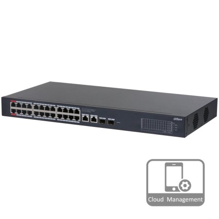 Комутатор 26 портів керований Dahua DH-CS4228-24GT-240 PoE