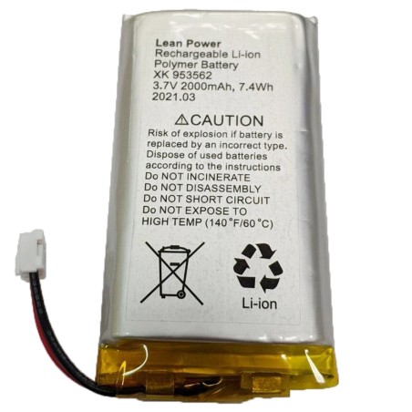 Акумулятор двопіновий Ajax Hub, Hub Plus, Hub 2, Rex 3,7V 2000mAh 7.4Wh (XK-953562)