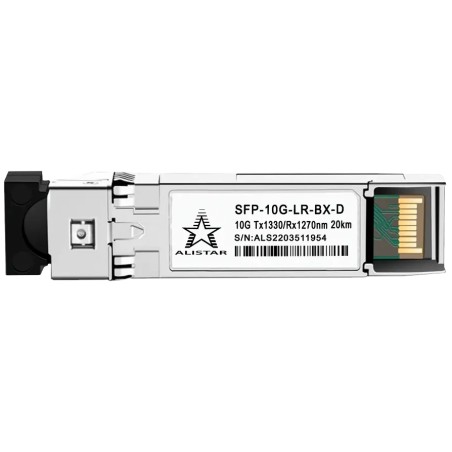 Модуль ALISTAR SFP-10G-LR-BX-D SFP+ 10G BASE-BX 1SM WDM LC 20KM TX1330/RX1270nm DOM
