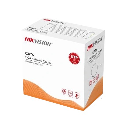 Кабель Hikvision DS-1LN6UU/CCA CAT6 U/UTP grey (305м)