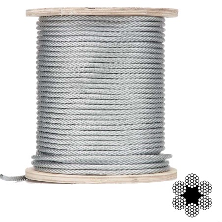 Трос оцинкований APRO 10мм DIN 3055 (6x7) бухта 100м