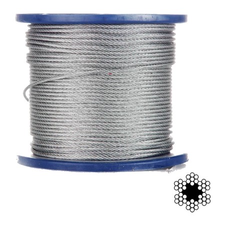 Трос оцинкований APRO 3мм DIN 3055 (6x7) бухта 200м