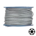 Трос APRO 6мм (5+1мм) DIN 3055 (6x7 + FC) бухта 100м в ПВХ обплетенні оцинкований