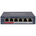 Комутатор 6 портів некерований Hikvision DS-3E0106P-E/M(B) POE