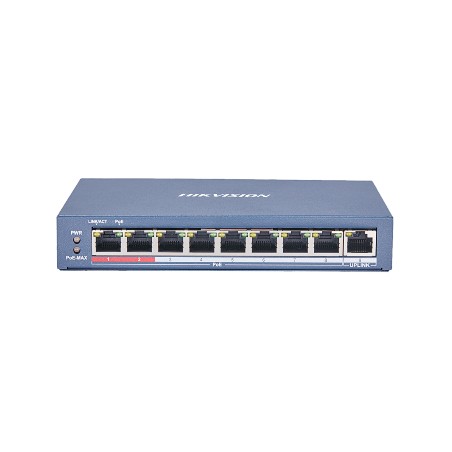 Комутатор 8 портів некерований Hikvision DS-3E0109P-E(C) POE