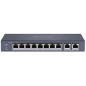 Комутатор 10 портів некерований Hikvision DS-3E0310P-E/M(B) PoE