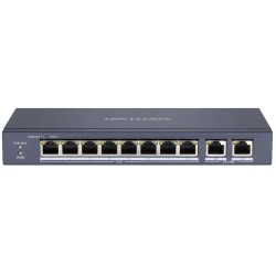 Комутатор 10 портів некерований Hikvision DS-3E0310P-E/M(B) PoE