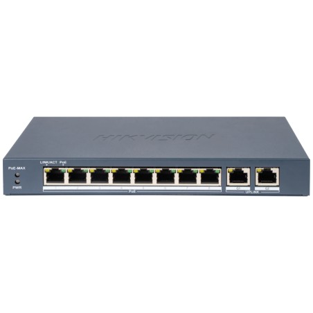 Комутатор 10 портів керований Hikvision DS-3E1310P-EI(B) PoE