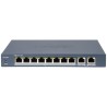 Комутатор 10 портів керований Hikvision DS-3E1310P-EI(B) PoE