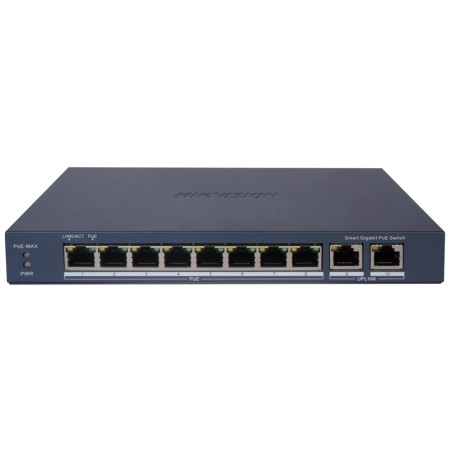 Комутатор 8 портів керований Hikvision DS-3E1510P-EIV2 POE