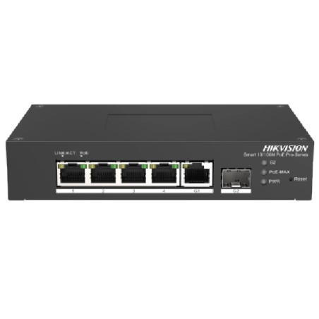 Комутатор 6 портів керований Hikvision DS-3T1306P-SI/HS PoE