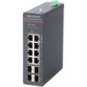 Комутатор 8 портів керований Hikvision DS-3T1512HP-SI-8P4FKIT(240W)