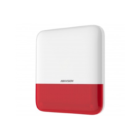 Бездротова зовнішня сирена Hikvision DS-PS1-E-WE-Red (червона)