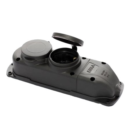 Колодка подвійна із заглушкою 2*16 (каучук) ERKA 6002