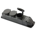 Колодка потрійна із заглушкою 3*16 (каучук) ERKA 6003