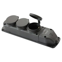 Колодка потрійна із заглушкою 3*16 (каучук) ERKA 6003