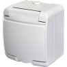 Розетка 1-на з з/к Schuko RHE-1s (біла/біла кришка, IP54) ETI 4668015 Hermetics