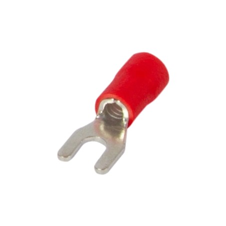 Ізольований наконечник вилковий 0.5-1.5 кв.мм червоний Enext e.terminal.stand.sv.1,25.5.red