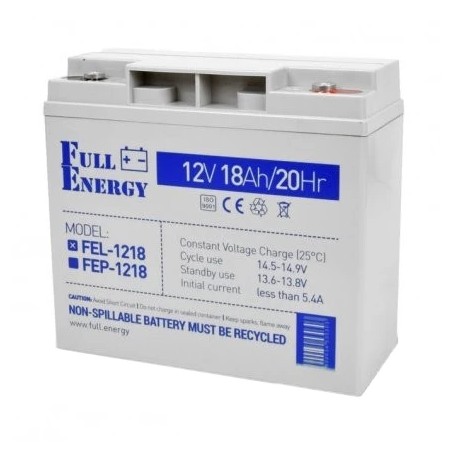 Свинцево-кислотна акумуляторна батарея Full Energy FEL-1218 18 А•г 12В