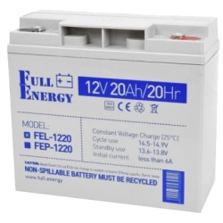 Свинцево-кислотна акумуляторна батарея Full Energy FEL-1220 20А•г 12В гелева