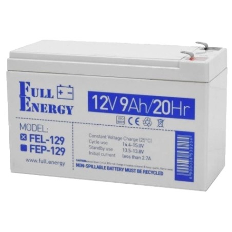 Свинцево-кислотна акумуляторна батарея Full Energy FEL-129 9А•г 12В гелева