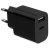 Мережевий зарядний пристрій Gembird TA-UC-2AC12-01-BK (USB Type A + USB Type C)