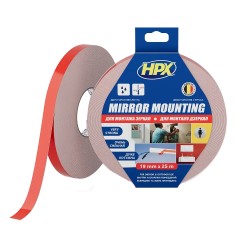 Стрічка двохстороння спінена для дзеркал HPX DS1905 MIRROR MOUNTING 19мм х 25м