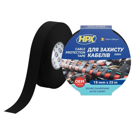 Стрічка для жгутування та захисту кабелів HPX TP1910 19мм х 25м