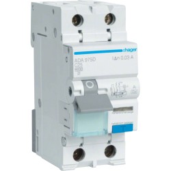 Дифавтомат 1P+N, 6kA, C-25A, 30mA, A Hager ADA975D