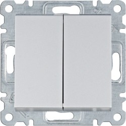 Вимикач Hager Lumina WL0052 2-кл. універсальний