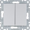 Вимикач Hager Lumina WL0052 2-кл. універсальний