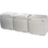 Розетка 3-на з з/к Schuko RHE-3s (біла/біла кришка, IP54) Hermetics ETI 4668023