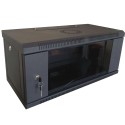 Шафа коммутаційна настінна розбірна чорна Hypernet WMNC-350-4U-FLAT-BLACK