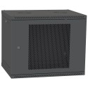 Шафа телекомунікаційна двері перф(чорна) IPCOM 12U 600x450