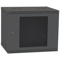 Шафа телекомунікаційна двері перф(чорна) IPCOM 12U 600x450