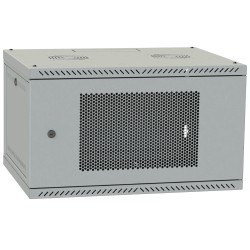 Шафа телекомунікаційна IPCOM 4U 600x350 двері перфорація (сіра)