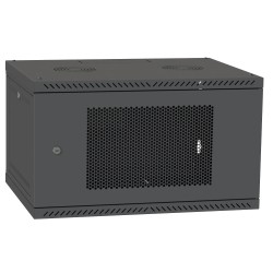 Шафа телекомунікаційна двері перф (чорна) IPCOM 6U 600x450