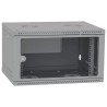 Шафа телекомунікаційна двері скло (сіра) IPCOM 6U 600x600
