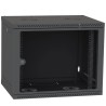 Шафа телекомунікаційна двері скло (чорна) IPCOM 9U 600x600
